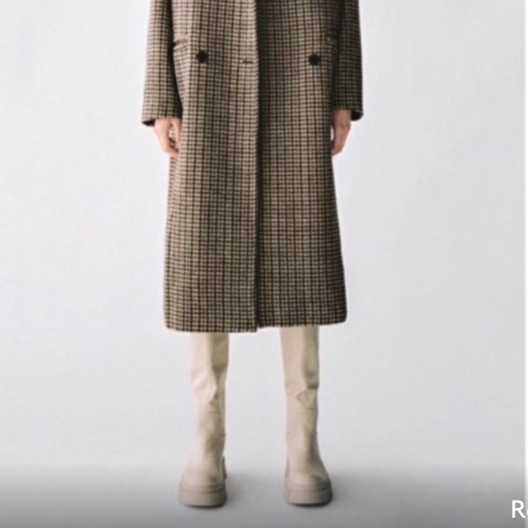 Zara lug boot ecru chunky boots combat cream color - Picture 3 of 8